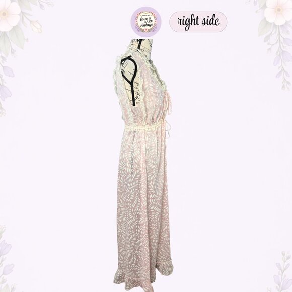 Vintage Floral Maxi Dress • 1960s Makylene Fabric • Spain • M - Picture 6 of 13